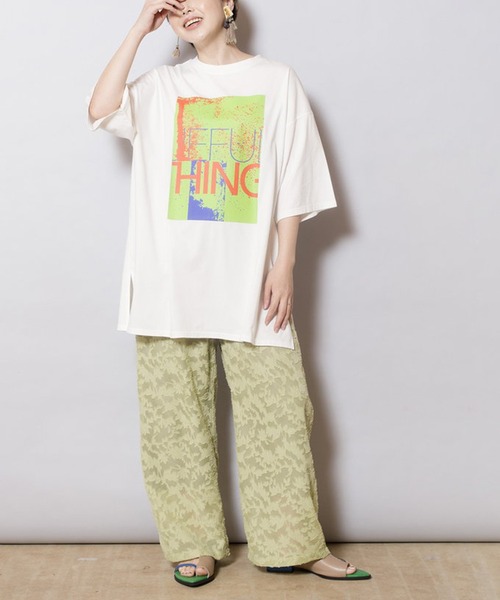 OSMOSIS(オズモーシス)の「プリントTシャツ(Tシャツ/カットソー・レディース・ブラック/チャコール/ホワイト・ONE SIZE)」の20枚目の写真