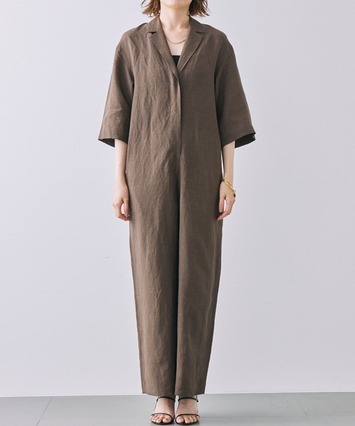 BABYLONE（バビロン）の「ハーフスリーブジャンプスーツ（つなぎ