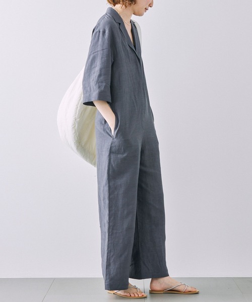 BABYLONE（バビロン）の「ハーフスリーブジャンプスーツ（つなぎ