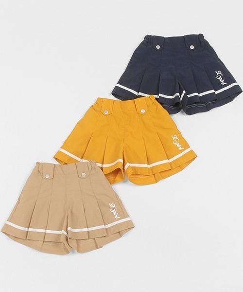X-girl Stages（エックスガールステージス）の「【一部ショップ展開】サイドプリーツマリンショーツ（その他パンツ・キッズ・ベージュ/イエロー/ネイビー・100cm/110cm/120cm/130cm/140cm）」の12枚目の写真