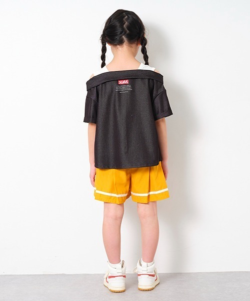 X-girl Stages（エックスガールステージス）の「【一部ショップ展開】サイドプリーツマリンショーツ（その他パンツ・キッズ・ベージュ/イエロー/ネイビー・100cm/110cm/120cm/130cm/140cm）」の19枚目の写真