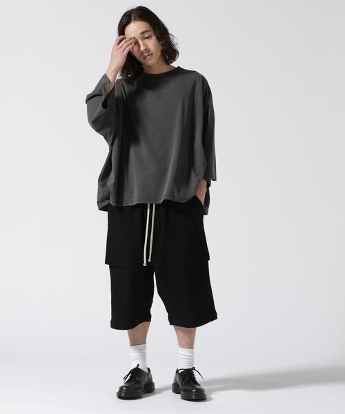 WHITELAND(ホワイトランド)の「WHITELAND/ホワイトランド/PIGMENT WIDE TEE(Tシャツ/カットソー・メンズ・ブラック・F)」の3枚目の写真