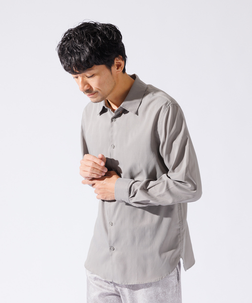 ABAHOUSE GRAY(アバハウスグレイ)の「【Air Hole Stretch】エアリー レギュラーカラー シャツ(シャツ/ブラウス・メンズ・ホワイト/ブラック/グレイッシュベージュ/ネイビー・46/50/48)」の1枚目の写真