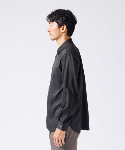 ABAHOUSE GRAY(アバハウスグレイ)の「【Air Hole Stretch】エアリー レギュラーカラー シャツ(シャツ/ブラウス・メンズ・ホワイト/ブラック/グレイッシュベージュ/ネイビー・46/50/48)」の7枚目の写真