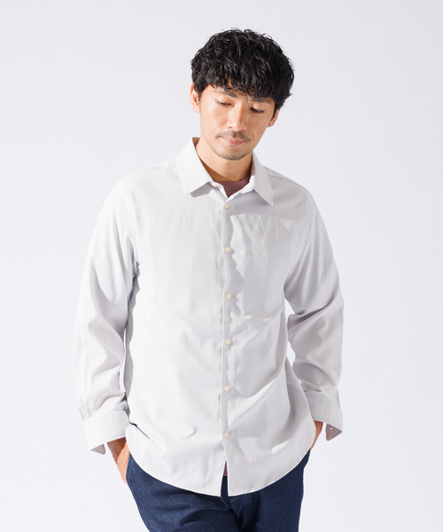 ABAHOUSE GRAY(アバハウスグレイ)の「【Air Hole Stretch】エアリー レギュラーカラー シャツ(シャツ/ブラウス・メンズ・ホワイト/ブラック/グレイッシュベージュ/ネイビー・46/50/48)」の17枚目の写真