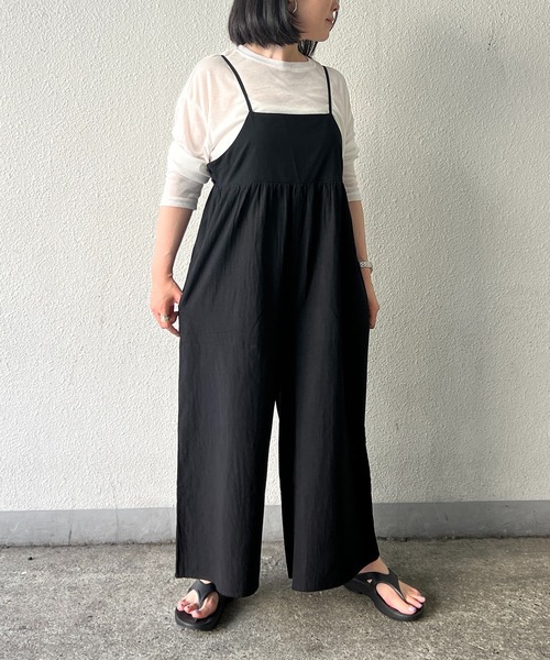 LBC（エルビーシー）の「キャミワイドサロペット（サロペット/オーバーオール・レディース・ブラック/グレー・M）」の16枚目の写真