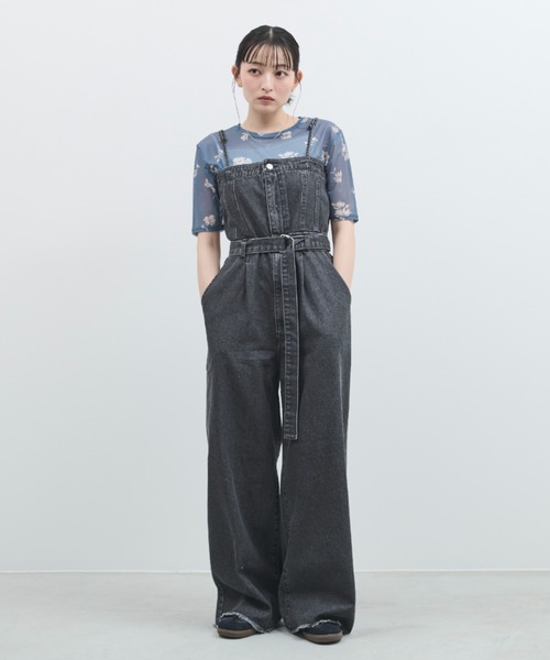 paravion(パラビオン)の「2WAYデニムベアオールインワン(サロペット/オーバーオール・レディース・ネイビー/ブラック・FREE)」の10枚目の写真