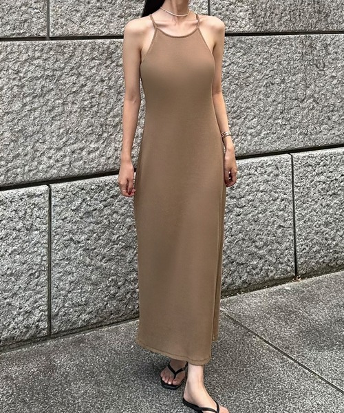 セール】【取り外し可能カップ付き】アメスリロングワンピース