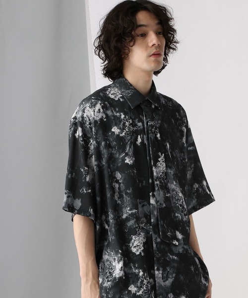 HARE（ハレ）の「BLURプリントボウタイシャツ(HARE)（シャツ/ブラウス・メンズ・ブラック/グレー/ブルー・SMALL/MEDIUM）」の21枚目の写真