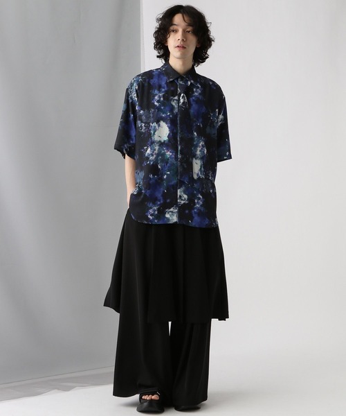 HARE（ハレ）の「BLURプリントボウタイシャツ(HARE)（シャツ/ブラウス・メンズ・ブラック/グレー/ブルー・SMALL/MEDIUM）」の18枚目の写真