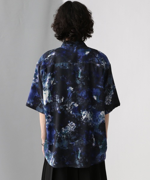 HARE（ハレ）の「BLURプリントボウタイシャツ(HARE)（シャツ/ブラウス・メンズ・ブラック/グレー/ブルー・SMALL/MEDIUM）」の14枚目の写真