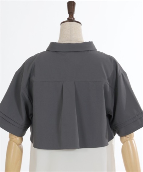 axes femme(アクシーズファム)の「バイカラーフラシシャツ(シャツ/ブラウス・レディース・ブラック/ブルーグリーン/グレー・FREE)」の14枚目の写真