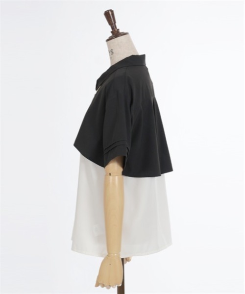 axes femme(アクシーズファム)の「バイカラーフラシシャツ(シャツ/ブラウス・レディース・ブラック/ブルーグリーン/グレー・FREE)」の17枚目の写真