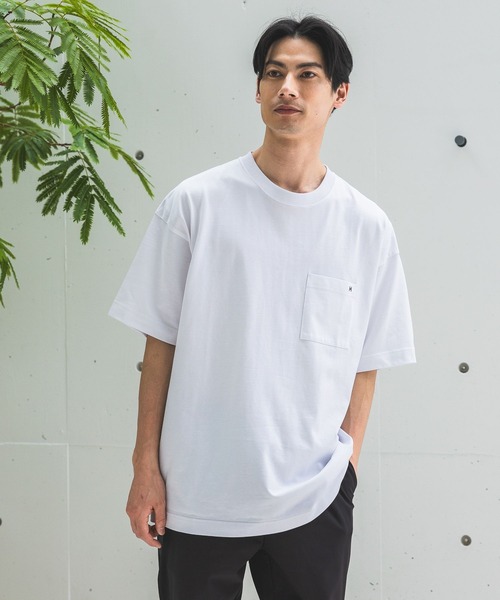 HEREIAM(ヘレイアム)の「【HEREIAM MEN】接触冷感&吸水速乾/IIWC LOGO TEE(Tシャツ/カットソー・メンズ・ブラック/ホワイト/アクア・MEDIUM/LARGE)」の5枚目の写真
