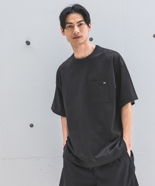 HEREIAM(ヘレイアム)の「【HEREIAM MEN】接触冷感&吸水速乾/IIWC LOGO TEE(Tシャツ/カットソー・メンズ・ブラック/ホワイト/アクア・MEDIUM/LARGE)」の9枚目の写真