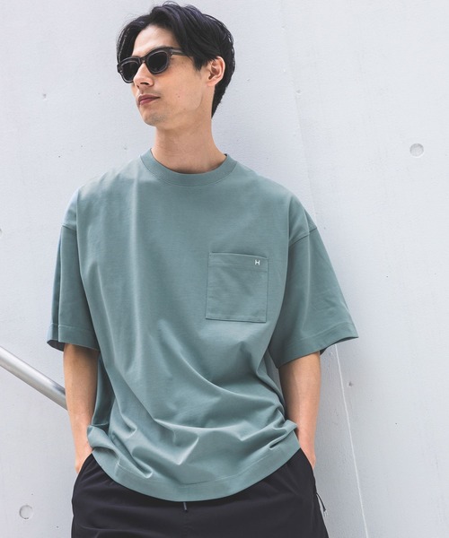 HEREIAM(ヘレイアム)の「【HEREIAM MEN】接触冷感&吸水速乾/IIWC LOGO TEE(Tシャツ/カットソー・メンズ・ブラック/ホワイト/アクア・MEDIUM/LARGE)」の16枚目の写真
