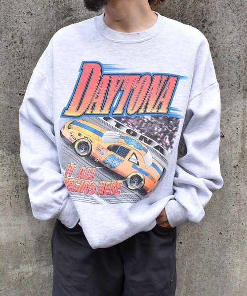 VINTAGE(ヴィンテージ)の「【ヴィンテージ古着】80's DAYTONA/デイトナ レーシング クルーネックスウェット USA製(スウェット・メンズ・グレー・X-LARGE)」の2枚目の写真