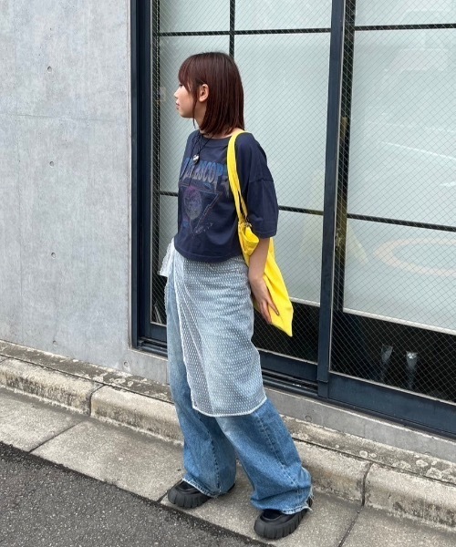 nemne store(ネンネストア)の「レースレイヤードラップスカート(スカート・レディース・オフホワイト/ブラック・フリー)」の6枚目の写真