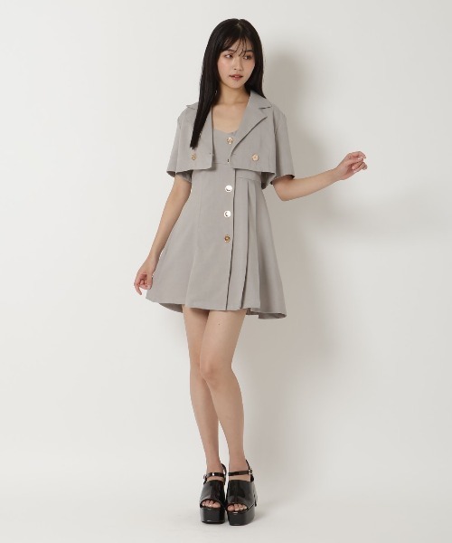ハーフスリーブショートジャケット×トレンチミニジャンスカセット