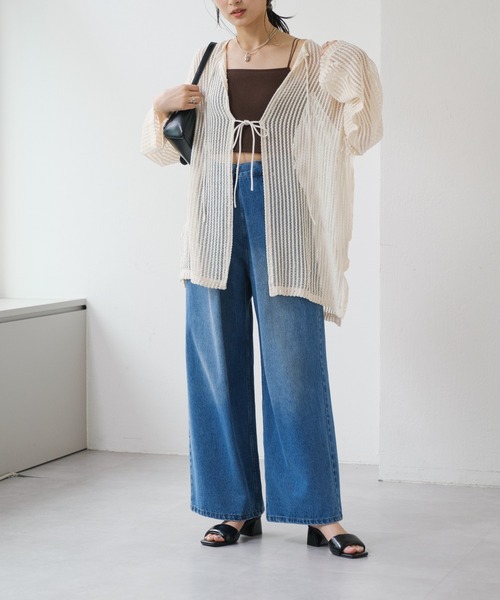 CHONO バックレースカーディガン セール】カットレースカーディガン（カーディガン/ボレロ）｜Kastane