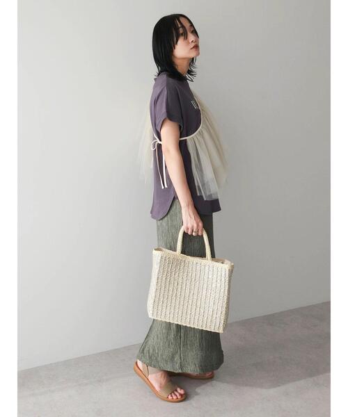 Green Parks(グリーンパークス)の「マルチwayチュールプリーツベルト(ベルト・レディース・ブラック/ホワイト系その他2・FREE)」の3枚目の写真