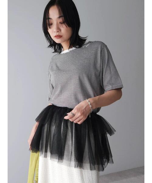 Green Parks(グリーンパークス)の「マルチwayチュールプリーツベルト(ベルト・レディース・ブラック/ホワイト系その他2・FREE)」の12枚目の写真