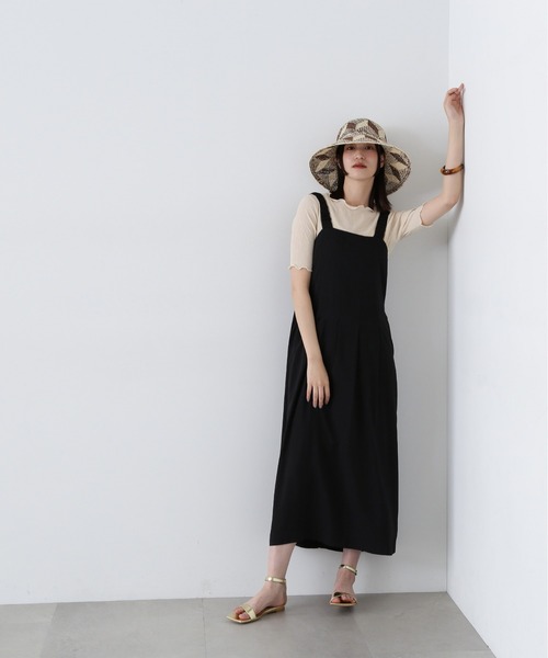 N.（N. Natural Beauty Basic）（エヌエヌナチュラルビューティーベーシック）の「◆ボートネックシュリンクカットソー（Tシャツ/カットソー・レディース・クリーム/ブラック/ライトグリーン・MEDIUM）」の5枚目の写真