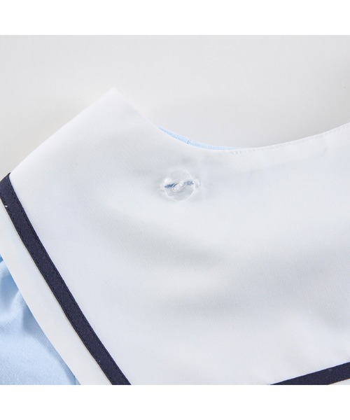 ポケットセーラーカラーtee 防汚撥水】セーラーカラーTシャツ(90cm ブルー): キッズ