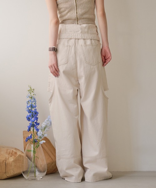 cut out design wide denim / カットアウトデザインワイドデニム