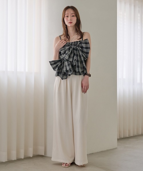 mideal カットアウトデザイン デニムパンツ cut out design wide denim / カットアウトデザインワイドデニム