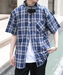 SETUP7 | 【MAISON CLUB】平織チェック ボタンダウン 半袖シャツ　STS(シャツ/ブラウス)