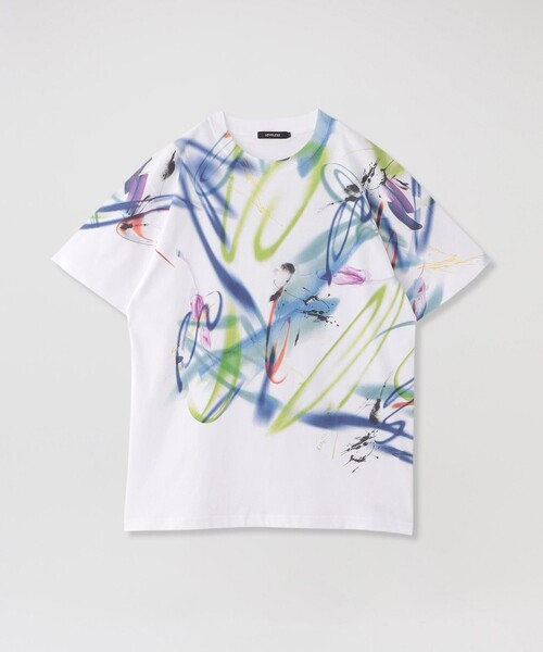 LOVELESS（ラブレス）の「【KANAKO SASAKI】コラボレーション プリントTシャツ（Tシャツ/カットソー・メンズ・オフホワイト/ブラック・L/M）」の2枚目の写真