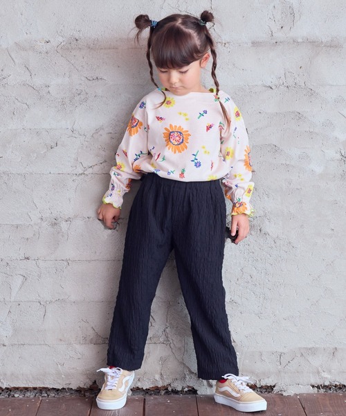 HOGAN RANCH WEAR（ホーガンランチウエア）の「ソウガラフレアスリーブカットソー（Tシャツ/カットソー・キッズ・チャコール/ピンク/オフホワイト・90/100/110/120/80/130/140/150）」の12枚目の写真