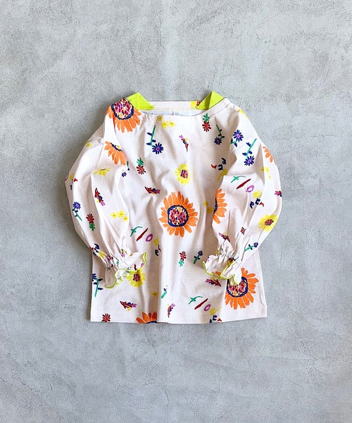 HOGAN RANCH WEAR（ホーガンランチウエア）の「ソウガラフレアスリーブカットソー（Tシャツ/カットソー・キッズ・チャコール/ピンク/オフホワイト・90/100/110/120/80/130/140/150）」の10枚目の写真