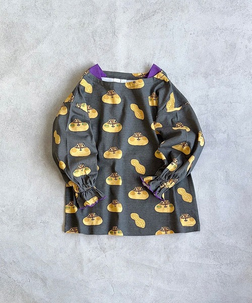 HOGAN RANCH WEAR（ホーガンランチウエア）の「ソウガラフレアスリーブカットソー（Tシャツ/カットソー・キッズ・チャコール/ピンク/オフホワイト・90/100/110/120/80/130/140/150）」の14枚目の写真