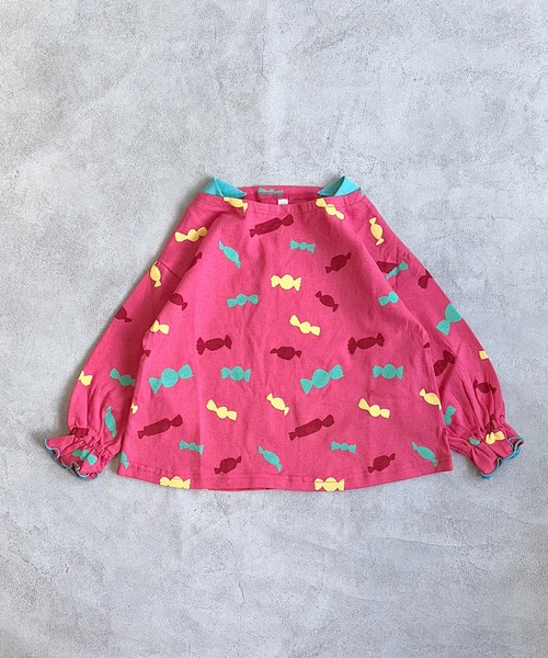 HOGAN RANCH WEAR（ホーガンランチウエア）の「ソウガラフレアスリーブカットソー（Tシャツ/カットソー・キッズ・チャコール/ピンク/オフホワイト・90/100/110/120/80/130/140/150）」の5枚目の写真