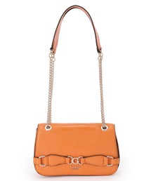 ショルダーバッグ（オレンジ/橙色系・パイソン柄）ファッション通販