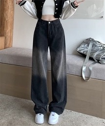 グラデーションワイドデニムパンツ