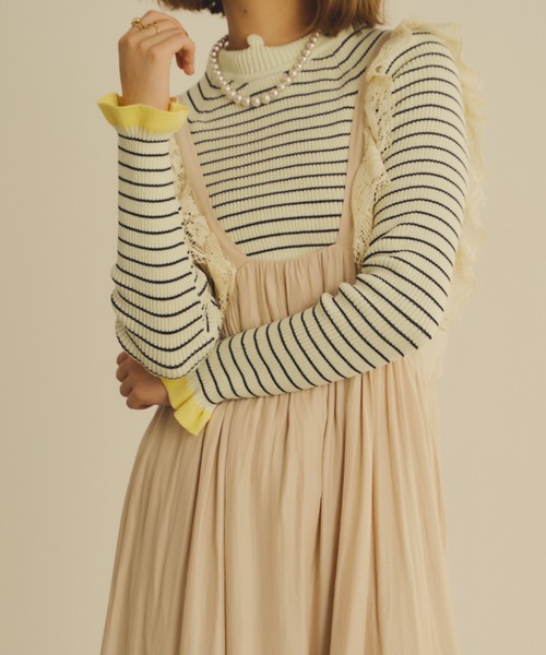 vintage レース　ワンピース　jantipues ヴィンテージライクレースロングワンピース - Ank Rouge(アン