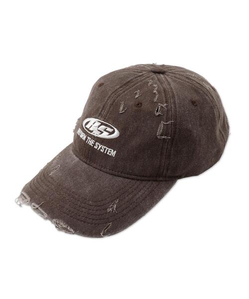 WEGO（ウィゴー）の「WEGO/ダメージロゴ刺繍キャップ（キャップ・レディース・ブラウン/ネイビー/ベージュ/ブラック・FREE）」の10枚目の写真