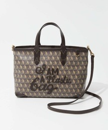 ANYA HINDMARCH(AjnCh}[`)ANYA HINDMARCH I am a Plastic Bag Tote XS Motif in Recycled Canvas with Smooth Eco Leather AjnCh}[` ACAAvXeBbNobO(nhobO)