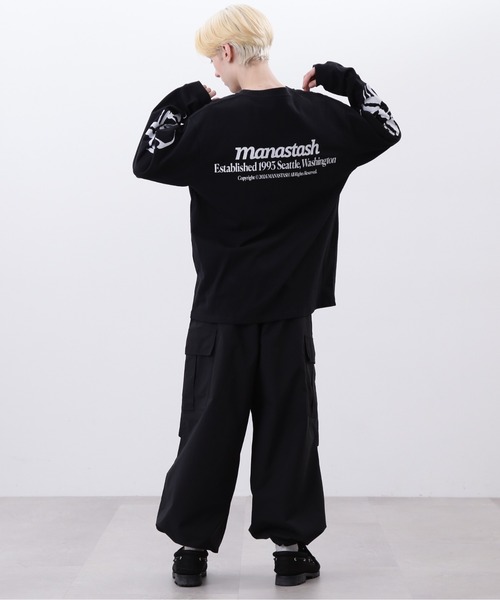 MANASTASH(マナスタッシュ)の「MANASTASH/マナスタッシュ/CiTee L/S TEE WAVE/シティーロングスリーブTシャツ ウェーブ(Tシャツ/カットソー・メンズ・ブラック/ターコイズブルー/ホワイト・XL/L/M/S)」の22枚目の写真