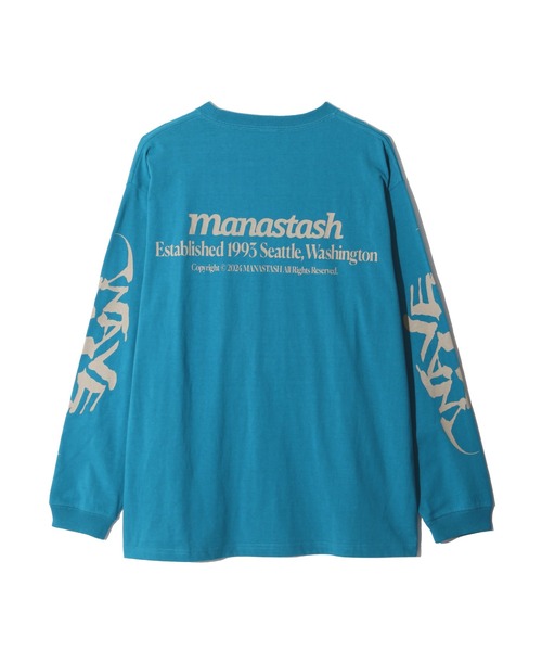 MANASTASH(マナスタッシュ)の「MANASTASH/マナスタッシュ/CiTee L/S TEE WAVE/シティーロングスリーブTシャツ ウェーブ(Tシャツ/カットソー・メンズ・ブラック/ターコイズブルー/ホワイト・XL/L/M/S)」の6枚目の写真
