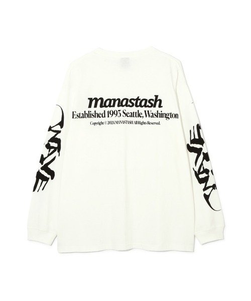MANASTASH(マナスタッシュ)の「MANASTASH/マナスタッシュ/CiTee L/S TEE WAVE/シティーロングスリーブTシャツ ウェーブ(Tシャツ/カットソー・メンズ・ブラック/ターコイズブルー/ホワイト・XL/L/M/S)」の4枚目の写真