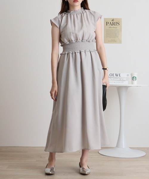 MARBLE WALTS(マーブルワルツ)の「MARBLE WALTZ ウエストシャーリングワンピース(ワンピース・レディース・グレイッシュベージュ/スモークピンク/モカ/ダークグリーン・M)」の11枚目の写真