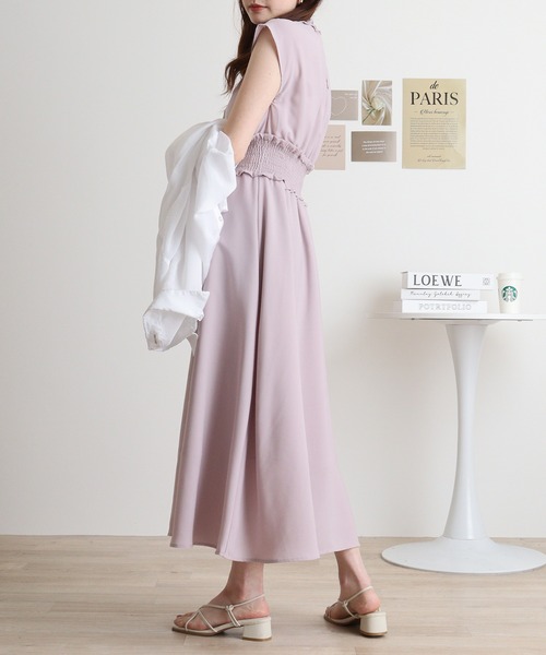 MARBLE WALTS(マーブルワルツ)の「MARBLE WALTZ ウエストシャーリングワンピース(ワンピース・レディース・グレイッシュベージュ/スモークピンク/モカ/ダークグリーン・M)」の22枚目の写真