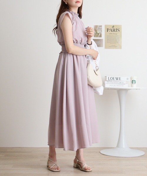 MARBLE WALTS(マーブルワルツ)の「MARBLE WALTZ ウエストシャーリングワンピース(ワンピース・レディース・グレイッシュベージュ/スモークピンク/モカ/ダークグリーン・M)」の20枚目の写真