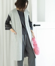 OPAQUE.CLIP（オペークドットクリップ）の「ウールライクロングジレ【洗濯機洗い可】（ベスト）」