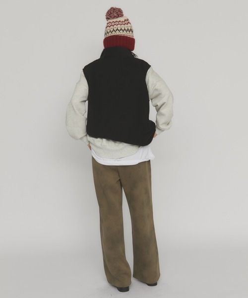 MERLOT（メルロー）の「バイカラーハーフジップフリースベスト（ベスト・レディース・ブラック/ブラウン・FREE）」の20枚目の写真