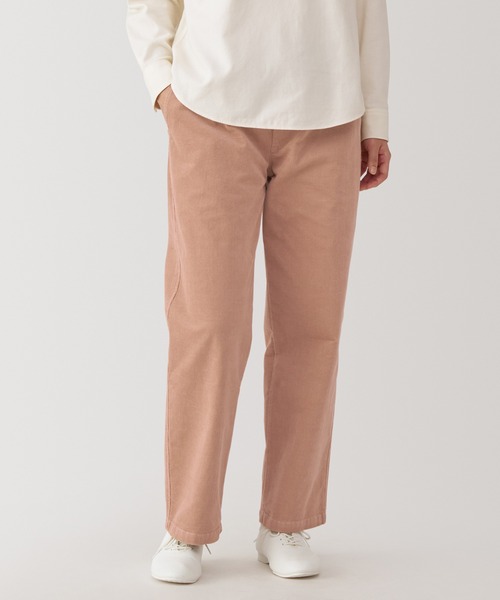 無印良品(ムジルシリョウヒン)の「婦人 ストレッチコーデュロイイージーストレートパンツ(その他パンツ・レディース・スモーキーグリーン系/スモークピンク/アイボリー/ネイビー/ダークグレー・XL/L/M/S)」の5枚目の写真